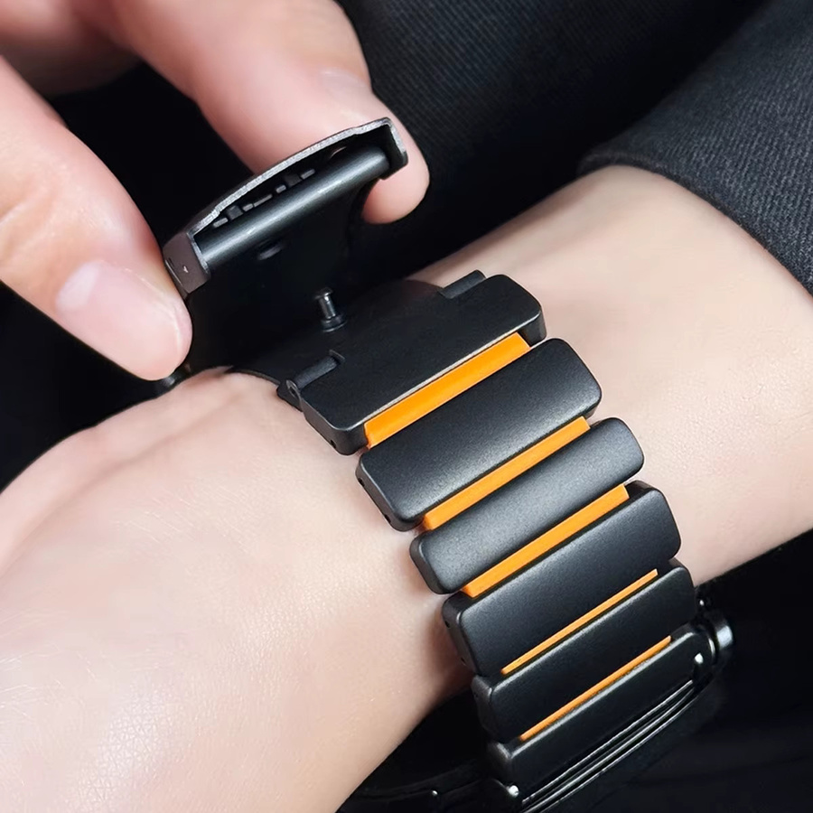 OAKCHARM Uhrenarmband Titan, Kautschuk, Schwarz, Unisex - Bild 3