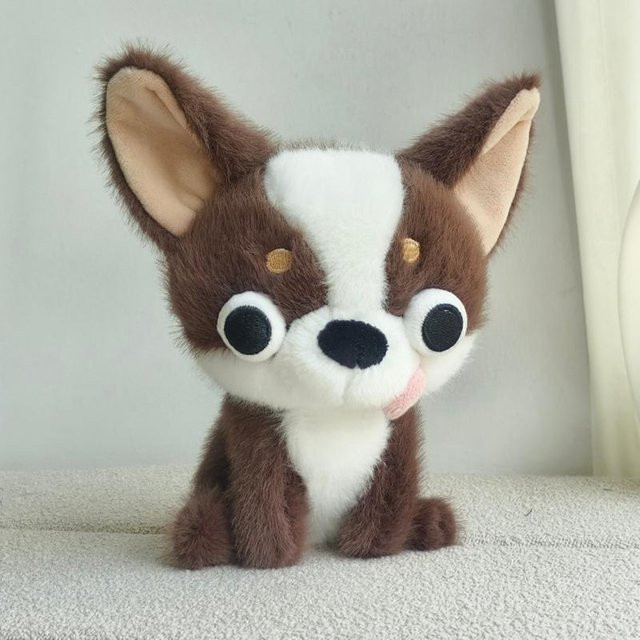 Yiran Health & Beauty Chihuahua Plüschtier, 15cm, Braun - Bild 1