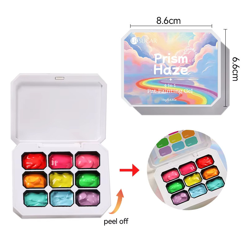 UR SUGAR Jelly Patting Gel Nagellack-Set, glänzend, 3-teilig - Bild 5