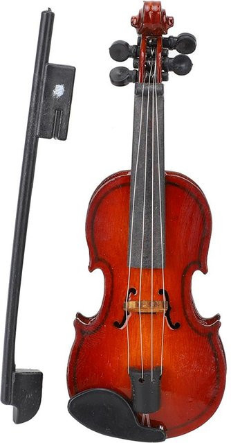Igeteck Dekorativer Kühlschrank Aufkleber in Violine-Form aus Lindenholz, 3D Ornament, Grau und Braun - Bild 1