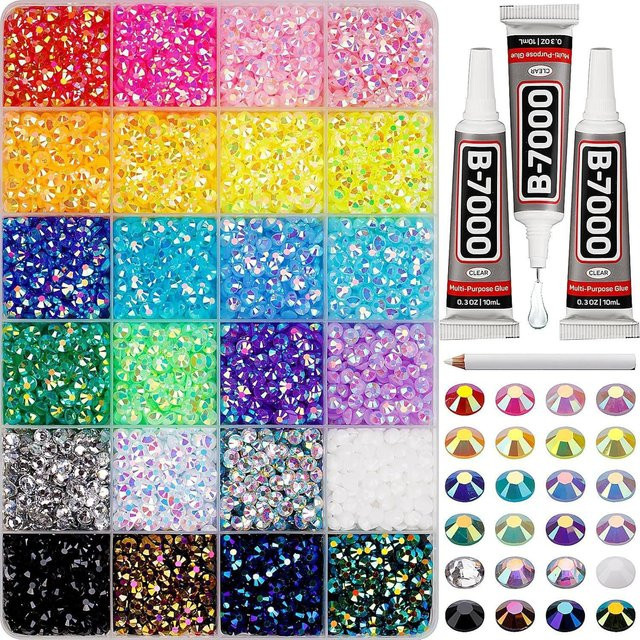 Global Beauty Nagelkunst Strasssteine Set, Gemischtfarben, Glänzend - Bild 1