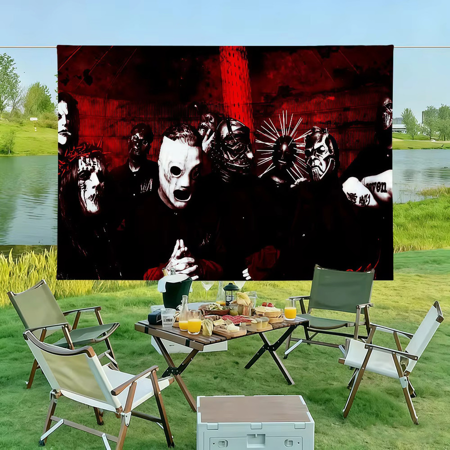 Slipknot Flagge von Warner Bros. als Wandkunst und Dekoration, Mehrfarbig, B/H: 60 x 40 cm - Bild 4