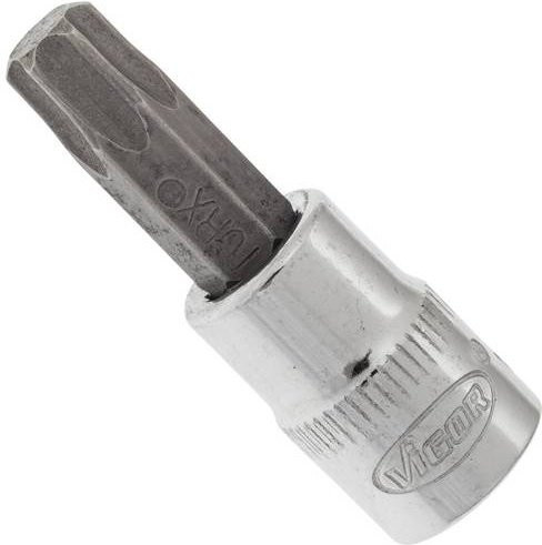 Vigor Schraubendreher-Einsatz V2447N mit TX40 Profil und 1/4 Zoll Innenvierkant Antrieb in Silber, Gesamtlänge: 3,8 cm - Bild 1