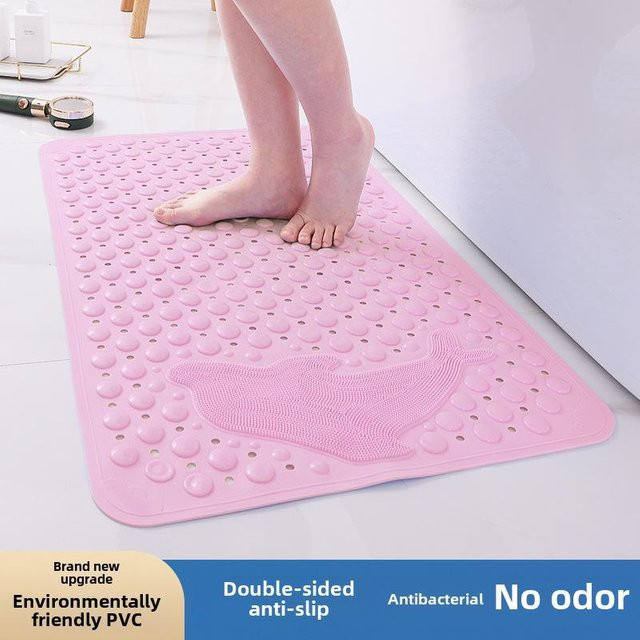 Wasserdichte Anti-Rutsch-Badezimmermatte Golden Fern in Rosa, B/L: 44 x 75 cm - Bild 1