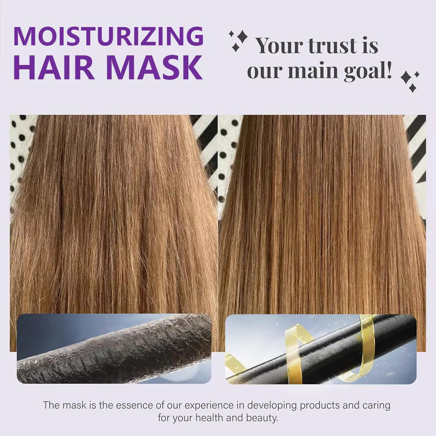 Water Ice Levin Keratin Haarmaske, lila, für trockenes und strapaziertes Haar - Bild 2