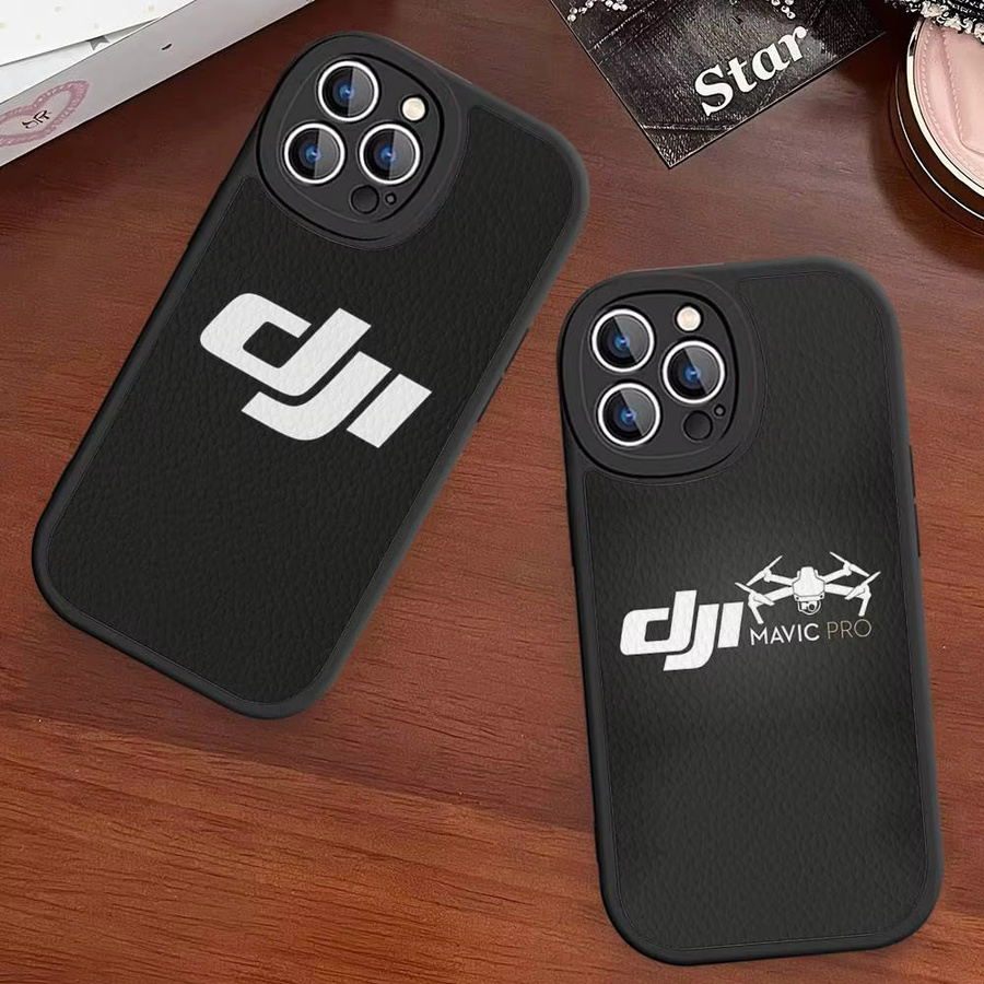 DJI Lederhülle für iPhone 11 12 13 14 15 16 Pro Max Plus in Schwarz - Bild 2