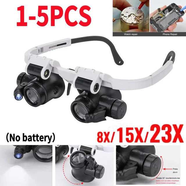 alloet Lupe, 8x/15x/23x, mit 2 LED-Lichtern - Bild 1