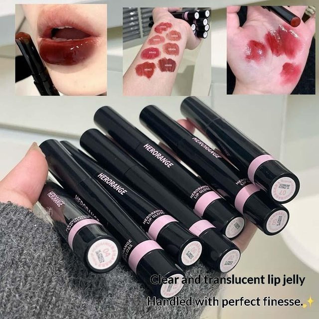 HERORANGE Spiegel-Jelly Lipgloss, Pfirsich, Unisex - Bild 1