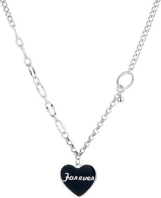Halskette S925 Sterlingsilber, Retro, Schwarz, Damen - Bild 1