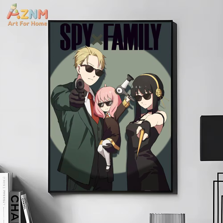 KAYOU Spy x Family Anime Leinwand-Wanddruck mit Loid, Yor und Anya Bond Charakteren, ungerahmtes mehrfarbiges Poster für dein Teenager-Schlafzimmer - Bild 4