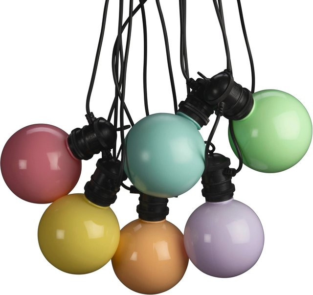 Konstsmide LED-Party-Lichterkette Globe mit Dimmer, Mehrfarbig, 14,5 m Länge, IP44 wetterfest - Bild 1