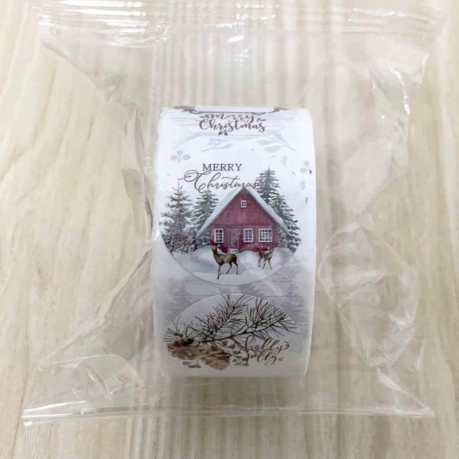 500 Stück selbstklebende Weihnachtsaufkleber in Multicolour für festliche Geschenkverpackungen von AnimeWorlds Store - Bild 3