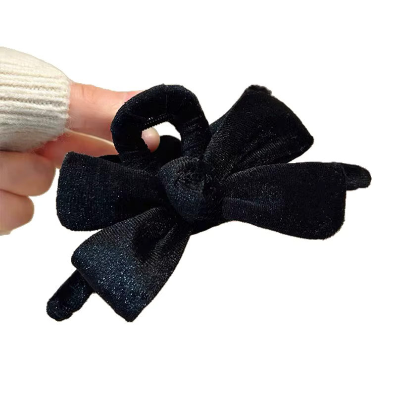 FENGCHE Haarklammer Samt-Rosen, große Haarnadel - Bild 3