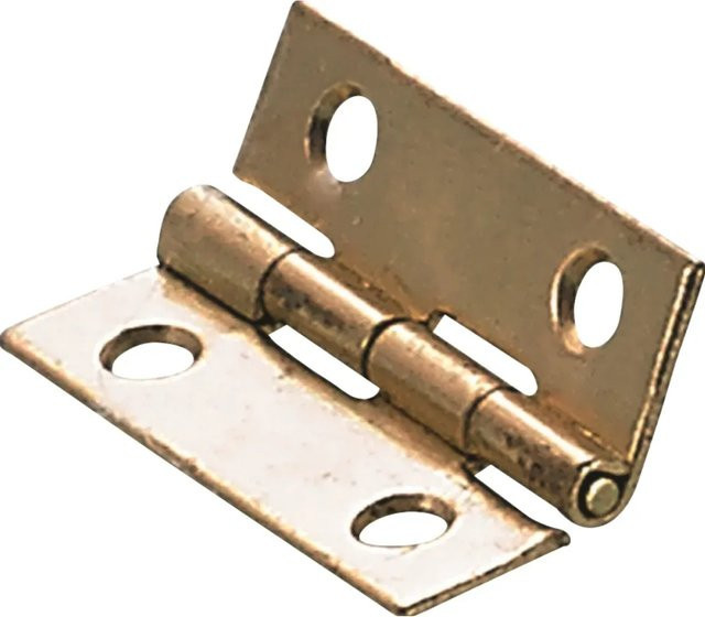Hettich Butt Hinge Scharnier aus Stahl in Gold/Messing, Breite: 20 mm, Höhe: 15 mm - Bild 1