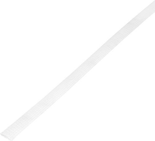 TRU Components Geflechtschlauch Weiß aus PET mit einem Durchmesser von 15 bis 27 mm, Länge: 10 m - Bild 1