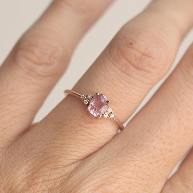 Bonnie 2 Ring Roségold, Topas, Damen - Bild 1