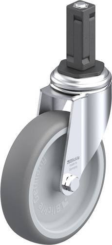 Blickle LKRA-TPA 126G-11-EV13 Lenkrolle in Grau und Silber mit 125 mm Rad-Durchmesser und 120 kg Tragfähigkeit - Bild 1