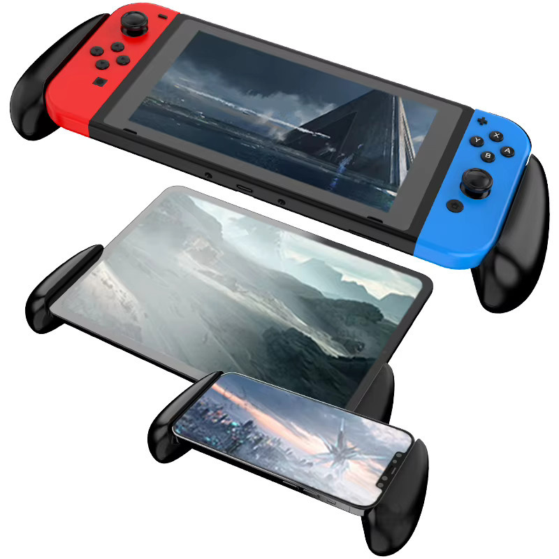 VILCORN Handgriff und austauschbare Schutzhülle als Ständer und Halter für Nintendo Switch und Switch OLED, Farben: Weiß und Multicolour - Bild 4