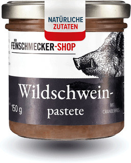 Feinschmecker-Shop Wildschweinpastete Cranberrys 150 g - Bild 1