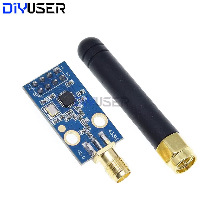 DIYUSER 2er Set 433MHz Long Range Wireless Transceiver Modul Kit mit SMA Antenne und CC1101 Chip für IoT und Fernbedienungen - Bild 2