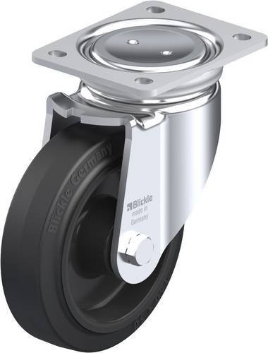 Blickle Lenkrolle LUH-POEV 160R in Schwarz und Silber mit Kunststoffrad, Durchmesser: 160 mm, Tragfähigkeit: 400 kg - Bild 1