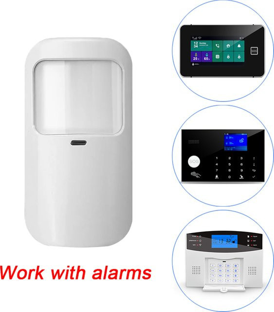 Earykong Drahtloser 433 MHz Infrarot Bewegungsmelder für Smart Home Sicherheitssystem in Weiß - Bild 1