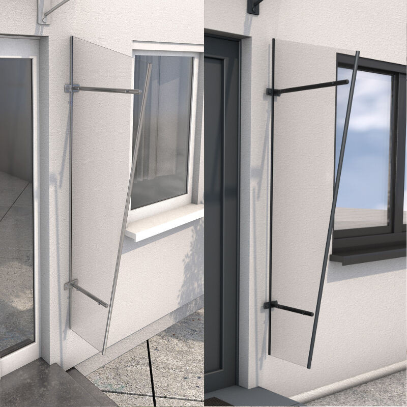 Scobalit Seitenblende Neumünster aus Polycarbonat und Aluminium in Anthrazit, Silber oder Transparent - Bild 1