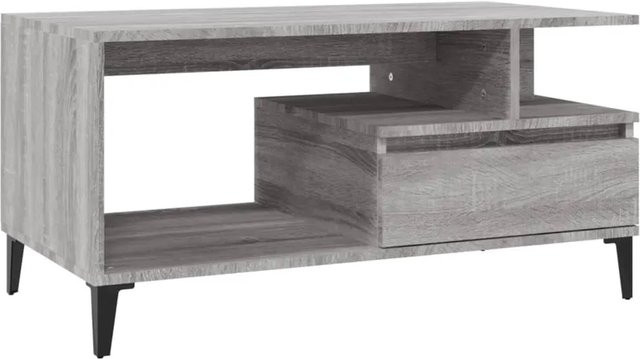 vidaXL Couchtisch Grau Sonoma aus Holzwerkstoff und Metall, B/T/H: 90 x 49 x 45 cm - Bild 1