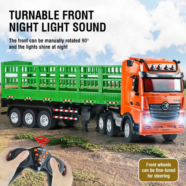HUINA RC High Hurdle Transporter Truck, 1:18, mit Sound und LED, Fahrzeug - Bild 1