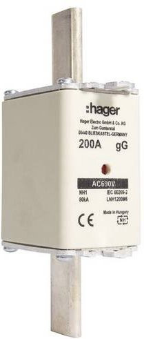 Hager NH-Sicherung LNH1200M6 200A weiß 3er-Set - Bild 1