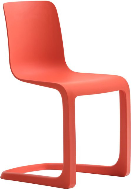 Vitra Evo C Stuhl mit Cantilever-Gestell aus Polypropylen in Rot Matt - Bild 1