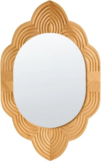 Beliani Wandspiegel FRESVILLE modern in Hellbraun, B: 62 cm, H: 100 cm, T: 4 cm - Bild 1