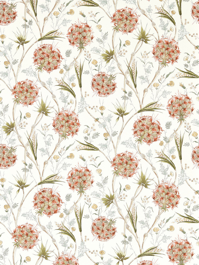 Zoffany Tapete Wallichi Botanisches Floral Design in Russet und Olive - Bild 1