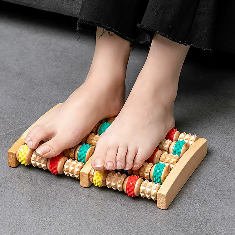 HNKMP Holz-Fußmassagegerät, Multicolor, Unisex - Bild 2