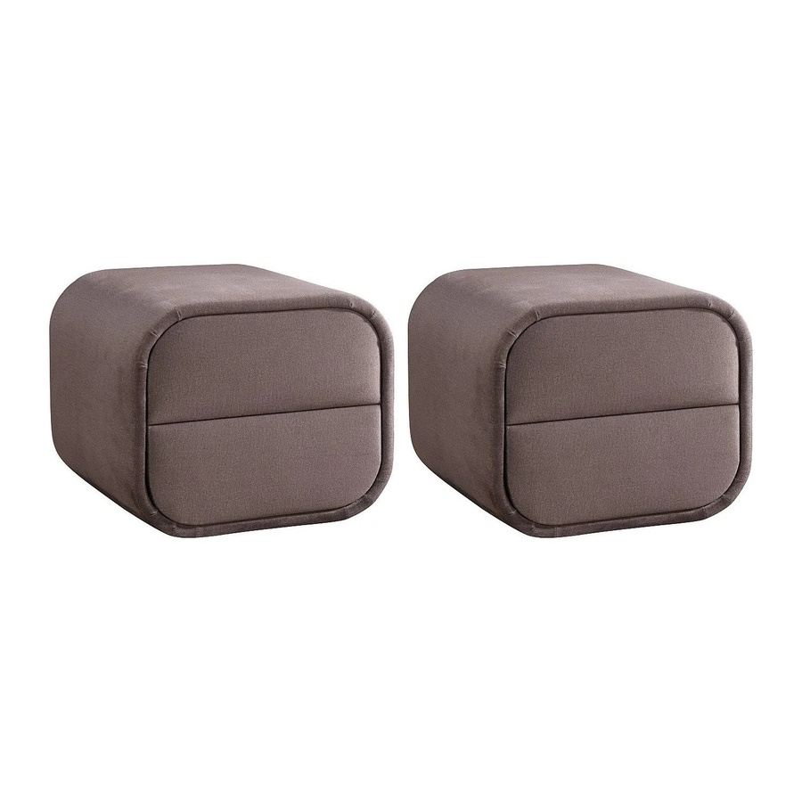 Nachttisch Venalora von Vente-unique in Taupe, Modernes Design, Breite: 45,5 cm - Bild 2