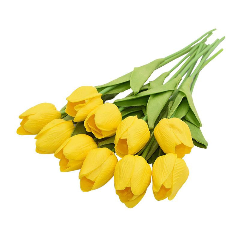 10 Stück ZQNYCY Tulpen-Kunstblumen aus PU für deine Hochzeits- und Hausgarten-Dekoration - Bild 1