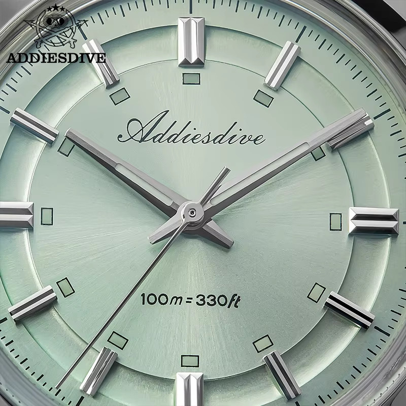 ADDIESDIVE Analoguhr, Quarz, Edelstahl, 10 ATM, Herren, Silber - Bild 2