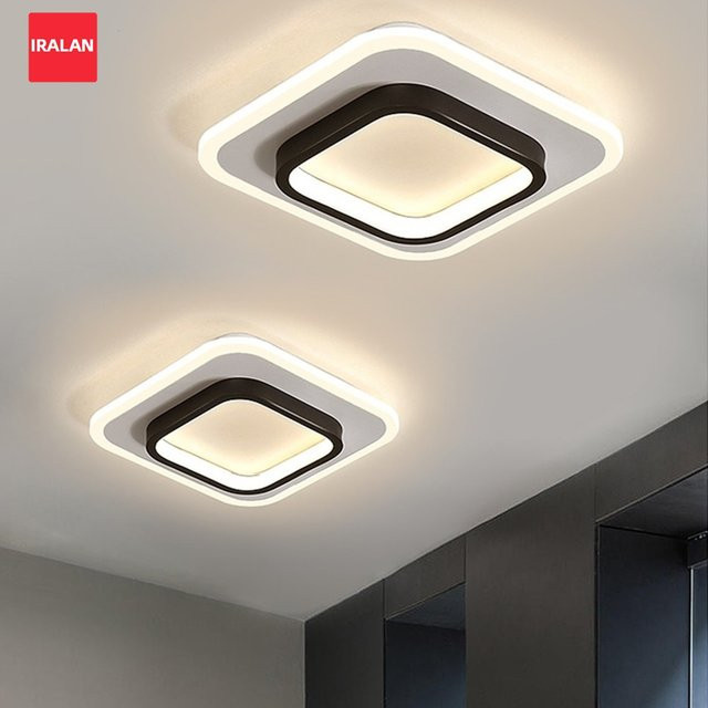 IRALAN Nordic LED Deckenleuchte im skandinavischen Design für Flur und Treppenhaus, 3-farbig abstimmbar, Weiß oder Schwarz - Bild 1