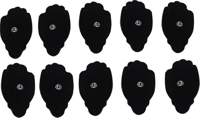 Selbstklebende Elektrodenpads für Muskelstimulatoren und TENS-Massagegeräte mit leitfähigem Gel in Schwarz und Weiß - Bild 1