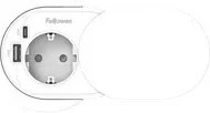Fellowes Power Spot Einbau-Steckdosenleiste in Weiß mit USB-A und USB-C Anschlüssen - Bild 1