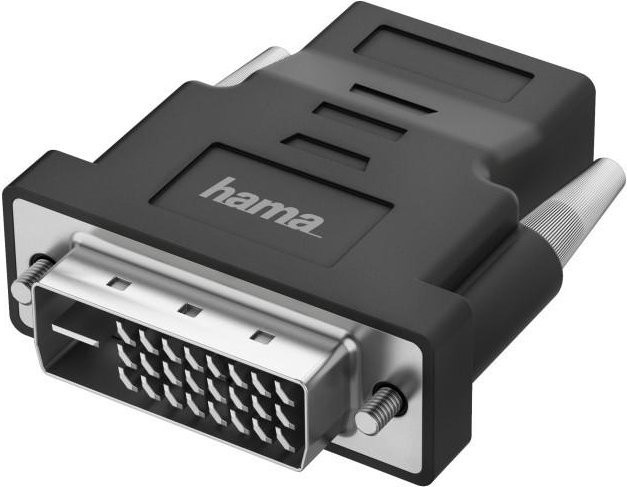 Hama Video-Adapter DVI-Stecker auf HDMI-Buchse in Schwarz für Ultra-HD 4K - Bild 1