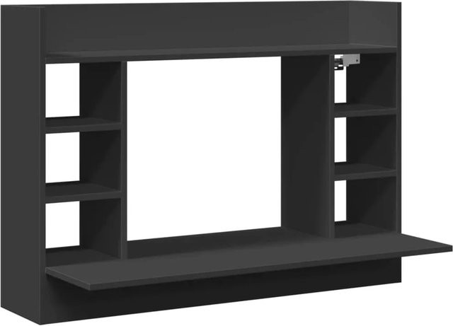 vidaXL Wand-Schreibtisch in Schwarz aus Holzwerkstoff, B/T/H: 105 x 48 x 75 cm - Bild 1