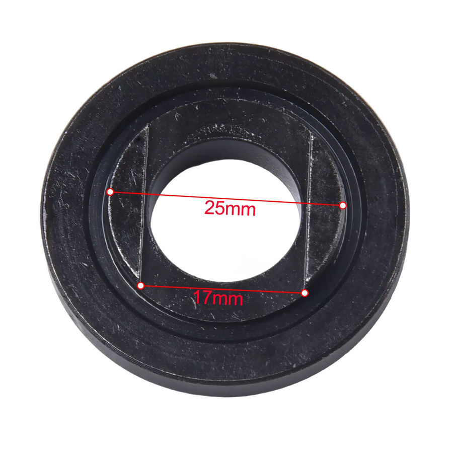 Vibratite 2er-Set Metall Druckplatten und Flanschmuttern für Winkelschleifer mit M14-Schaft, Schwarz - Bild 4