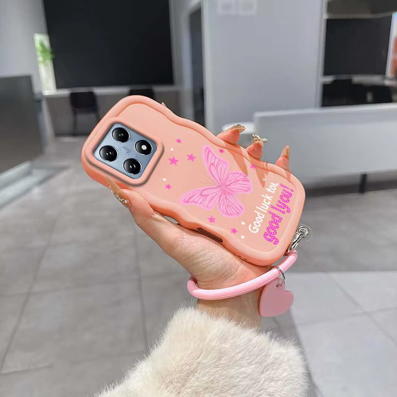 Xiaomi 14T Pro Schutzhülle Flexcase mit elegantem Design und Armband in Lila - Bild 3