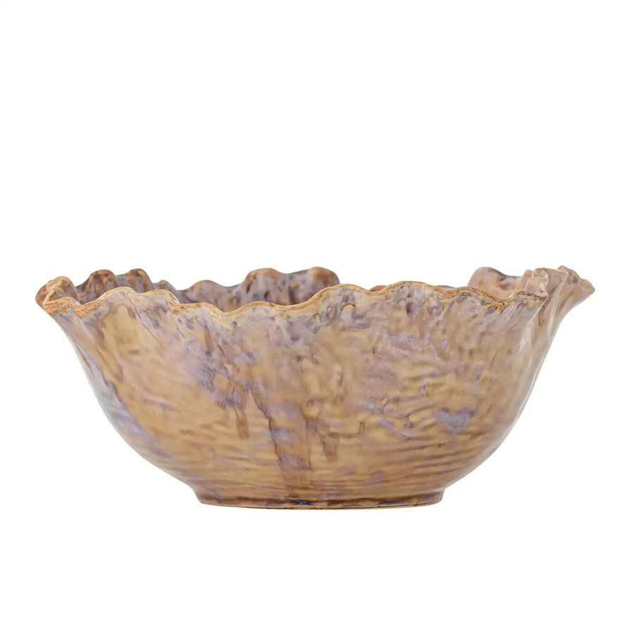 Bloomingville Schale aus Steingut in der Farbe Nature Nash mit einem Durchmesser von 24 cm - Bild 1