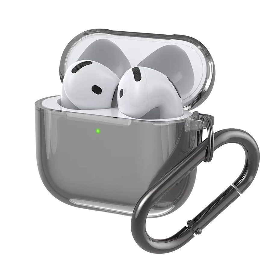 Transparente Schutzhülle für Apple AirPods 4 aus weichem TPU mit Karabiner - Bild 2