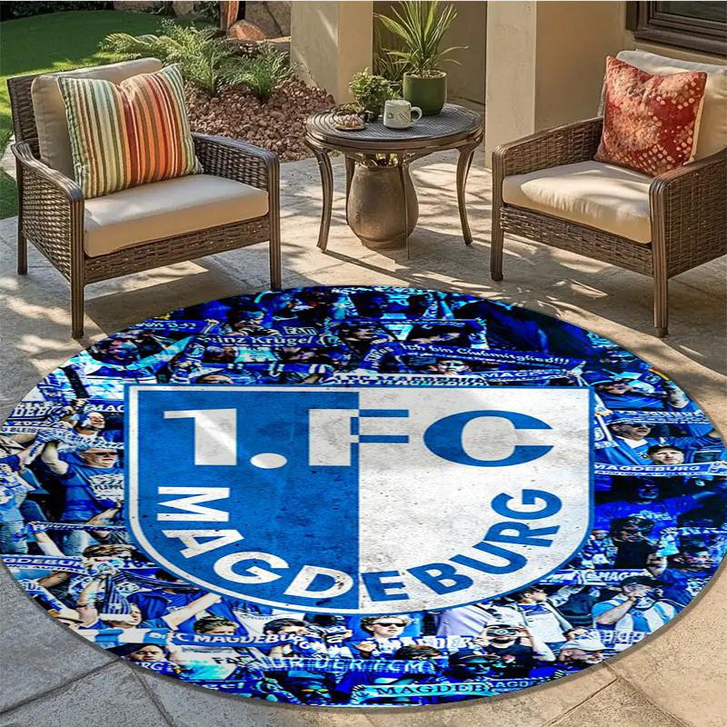 Runder Teppich FC Magdeburg von On My Love Home, rutschfest und waschbar, Durchmesser: 150 cm - Bild 2