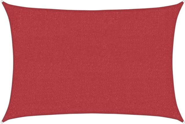 Furnicato Sonnensegel aus HDPE in Rot, Rechteckig, B x T: 250 x 250 cm - Bild 1