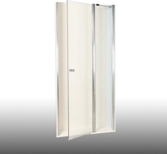 Dusbad Vital 2 Duschkabine für Nischenduschen mit Pendeltür und Festteil, rechts, Farbe: Transparent/Silber, Breite: 95 cm, Höhe: 200 cm - Bild 1