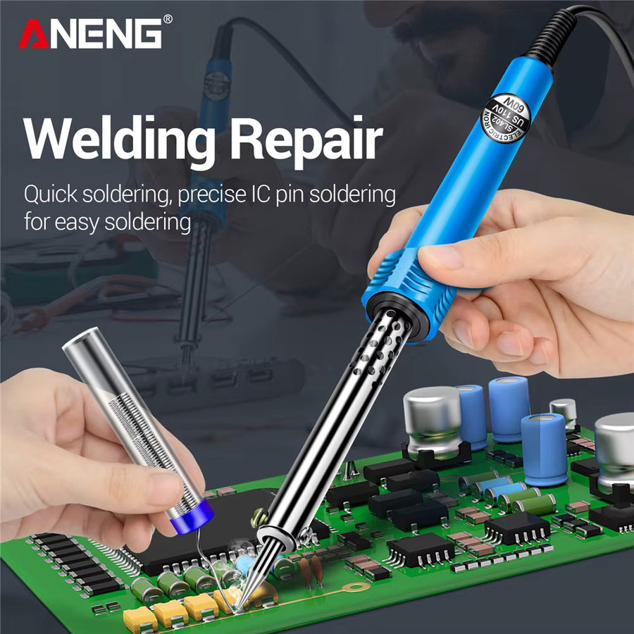 ANENG SL402 Elektrischer Lötkolben in Blau mit 60W Leistung und bis zu 450 °C Temperatur für Reparaturarbeiten - Bild 2